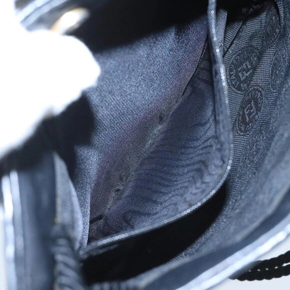 FENDI Shoulder Bag Leather Black Auth ti2515 - Picture 12 of 16